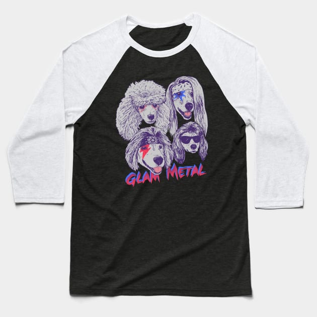 Glam Metal Baseball T-Shirt by Hillary White Rabbit